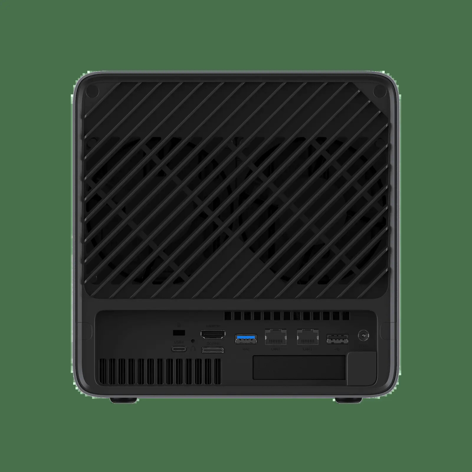 MINISFORUM N5 Air rear panel with network, display, USB, and expansion ports